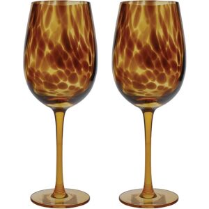 BarCraft Tortoise Shell Wine Glasses Set of 2 - Wine Glasses Set BarCraft Tortoise Shell Wine Glasses Set of 2 - Wine Glasses Set