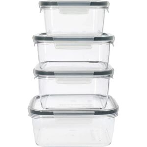 Masterclass Eco Smart Snap Storage Container - 4 Piece Set - Clear/Black - Food Storage Masterclass Eco Smart Snap Storage Container - 4 Piece Set - Clear/Black - Food Storage