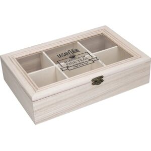 La Cafetiere Tea Box - Wooden Storage with 6 Compartments La Cafetiere Tea Box - Wooden Storage with 6 Compartments