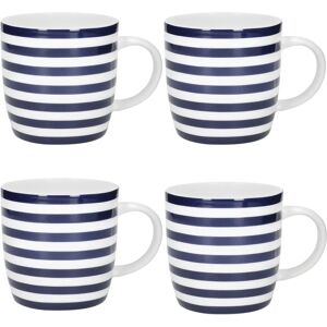 KitchenCraft Nautical Stripe Coffee Mugs - Set of 4 KitchenCraft Nautical Stripe Coffee Mugs - Set of 4