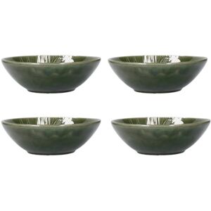 Mikasa Jardin Stoneware Pasta Bowls - Set of 4, 20cm, Green Mikasa Jardin Stoneware Pasta Bowls - Set of 4, 20cm, Green