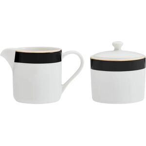 Mikasa Luxe Deco China Sugar Pot and Creamer Set - White Mikasa Luxe Deco China Sugar Pot and Creamer Set - White