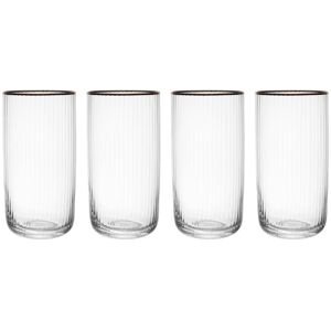 Mikasa Sorrento Crystal Highball Glass Set - 4 Pieces Mikasa Sorrento Crystal Highball Glass Set - 4 Pieces