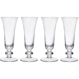 Mikasa Salerno Crystal Champagne Flutes - Set of 4 Mikasa Salerno Crystal Champagne Flutes - Set of 4