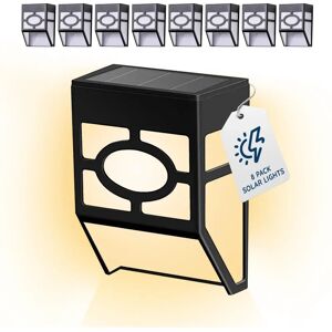 CUQOO Solar Wall Lights Outdoor - Solar Fence Lights - LED Waterproof Garden Lights CUQOO Solar Wall Lights Outdoor - Solar Fence Lights - LED Waterproof Garden Lights