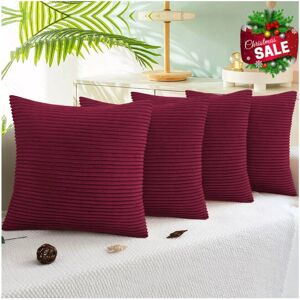 Imperial Rooms - Stripe Velvet Red - 4-pack - Velvet - Cushion Covers Imperial Rooms - Stripe Velvet Red - 4-pack - Velvet - Cushion Covers
