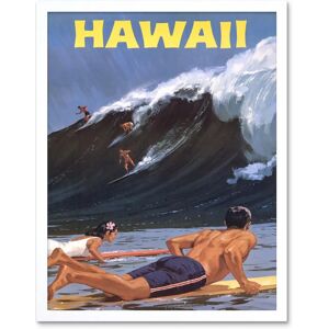 Artery8 - Hawaii Surf - 12x16 - Framed - Poster Artery8 - Hawaii Surf - 12x16 - Framed - Poster