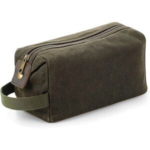 Quadra Heritage Sac à main en toile cirée et cuir - Trousse de toilette Quadra Heritage Sac à main en toile cirée et cuir - Trousse de toilette