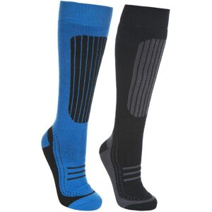Trepass Mens Langdon II Ski Socks - 2 Pairs - Black/Bright Blue - UK 7-11 - Ski Socks Trepass Mens Langdon II Ski Socks - 2 Pairs - Black/Bright Blue - UK 7-11 - Ski Socks