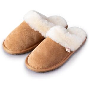 Lakeland Leather Tan Sheepskin Ladies' Slippers - Indoor-Comfort Lakeland Leather Tan Sheepskin Ladies' Slippers - Indoor-Comfort