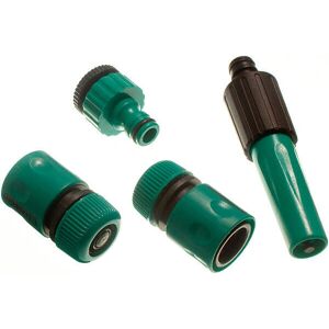 Onestopdiy Garden Hose Connector Set - 12 Pack, Green, Includes Spray Nozzle & Reducer Onestopdiy Garden Hose Connector Set - 12 Pack, Green, Includes Spray Nozzle & Reducer