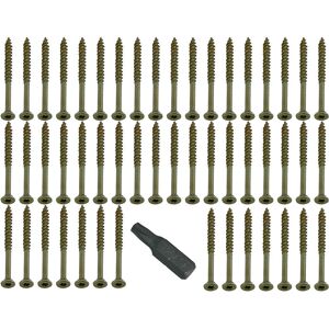 Onestopdiy Yellow Zinc Woodscrews - 4.5mm X 60mm - Easy Torx Head - Pack of 400 Onestopdiy Yellow Zinc Woodscrews - 4.5mm X 60mm - Easy Torx Head - Pack of 400