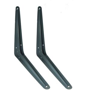 Onestopdiy Grey Shelf Support Brackets - 300mm x 250mm Shelf Support Onestopdiy Grey Shelf Support Brackets - 300mm x 250mm Shelf Support