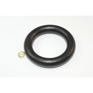 Onestopdiy Black Wood Curtain Ring Set - 48 Rings for Rods Onestopdiy Black Wood Curtain Ring Set - 48 Rings for Rods