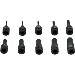 Laser Impact Hex Socket Bit Set - 10pc - 1/4" Drive Laser Impact Hex Socket Bit Set - 10pc - 1/4" Drive