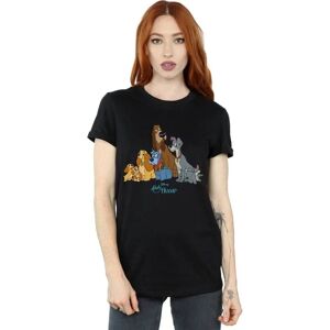 Disney Lady And The Tramp Classic Group Black T-Shirt Disney Lady And The Tramp Classic Group Black T-Shirt