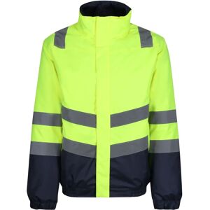 Regatta Professional Mens Hi Vis Reflective Insulated Jacket - Yellow/Navy XL - Jacket Regatta Professional Mens Hi Vis Reflective Insulated Jacket - Yellow/Navy XL - Jacket