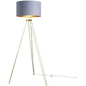 ValueLights Aero Gold Floor Lamp - Modern tripod style ValueLights Aero Gold Floor Lamp - Modern tripod style