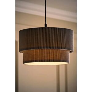 ValueLights - Mason Ruched Grey - Two Tier - Lampshade ValueLights - Mason Ruched Grey - Two Tier - Lampshade
