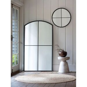 Black Swindale Large Mirror - Rustic Charm & Natural Light Black Swindale Large Mirror - Rustic Charm & Natural Light