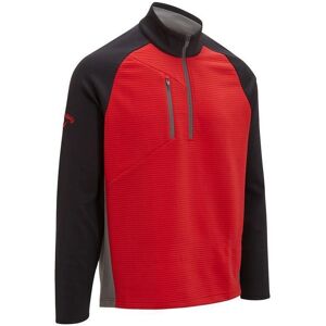 Callaway Midweight Ottoman Fleece Golf Sweater - True Red - Golf Sweater Callaway Midweight Ottoman Fleece Golf Sweater - True Red - Golf Sweater