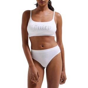 Juicy Couture - Blanco - Sujetador de diamantes y braguitas de pierna alta - Lencería Juicy Couture - Blanco - Sujetador de diamantes y braguitas de pierna alta - Lencería