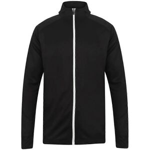 Finden & Hales Veste de survêtement tricotée pour hommes - Noir/Blanc - 3XL Finden & Hales Veste de survêtement tricotée pour hommes - Noir/Blanc - 3XL