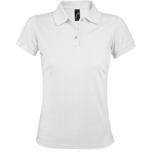 SOL's Womens Prime Pique Polo Shirt - White - Polo Shirt SOL's Womens Prime Pique Polo Shirt - White - Polo Shirt