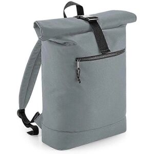 Sac à Dos Unisexe en Polyester Recyclé à Fermeture Roll-Top - Gris Pur Sac à Dos Unisexe en Polyester Recyclé à Fermeture Roll-Top - Gris Pur