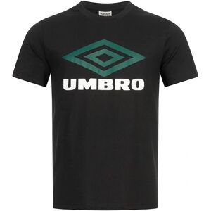 Umbro Grote Logo Katoenen T-Shirt - Zwart/Groen - T-Shirt Umbro Grote Logo Katoenen T-Shirt - Zwart/Groen - T-Shirt