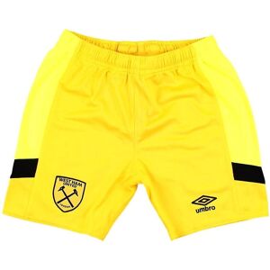 Umbro West Ham Goalkeeper Shorts - Kids Medium Yellow 59cm - 2023-2024 Umbro West Ham Goalkeeper Shorts - Kids Medium Yellow 59cm - 2023-2024