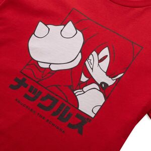 Sonic The Hedgehog Knuckles Katakana Men T-Shirt - Red - M Sonic The Hedgehog Knuckles Katakana Men T-Shirt - Red - M