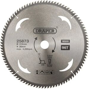 Draper Gereedschap 25873 Cirkelzaagblad - Hout, 315mm, 96T Draper Gereedschap 25873 Cirkelzaagblad - Hout, 315mm, 96T