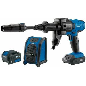 Draper D20 20V Pressure Washer - Wireless Speaker - 2 Batteries & Fast Charger Draper D20 20V Pressure Washer - Wireless Speaker - 2 Batteries & Fast Charger