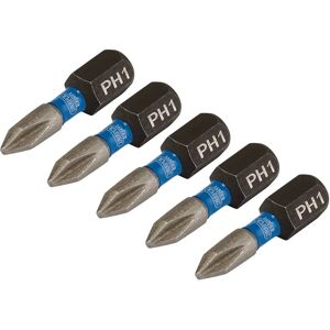 Draper Impact Screwdriver Bits - 5 Pack, Phillips No1, 25mm Draper Impact Screwdriver Bits - 5 Pack, Phillips No1, 25mm