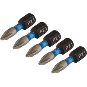 Draper PZ1X25MM Impact Screwdriver Bits - Impact Type - 5 Pack Draper PZ1X25MM Impact Screwdriver Bits - Impact Type - 5 Pack