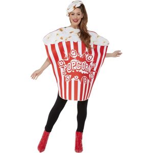 Smiffys Adults Popcorn Fancy Dress Costume - Unisex, Red & White, One Size Smiffys Adults Popcorn Fancy Dress Costume - Unisex, Red & White, One Size