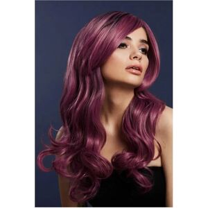 Smiffys Khloe Mauve Wig - Long Wave, Adult Female - Fever Smiffys Khloe Mauve Wig - Long Wave, Adult Female - Fever