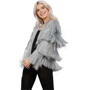 Smiffys Silver Tinsel Festival Jacket - Fancy Dress Accessory Smiffys Silver Tinsel Festival Jacket - Fancy Dress Accessory