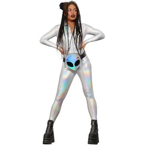 Smiffys Fever Miss Whiplash Silver Holographic Fancy Dress - Fancy Dress Smiffys Fever Miss Whiplash Silver Holographic Fancy Dress - Fancy Dress