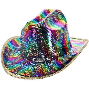 Smiffys Rainbow Fever Deluxe Sequin Cowboy Hat - Costume Accessory Smiffys Rainbow Fever Deluxe Sequin Cowboy Hat - Costume Accessory