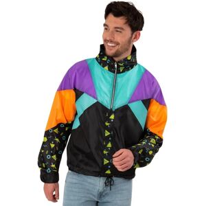 Smiffys 99924S Svart Unisex 80-talls vindjakke Kostyme - Kostymer Smiffys 99924S Svart Unisex 80-talls vindjakke Kostyme - Kostymer