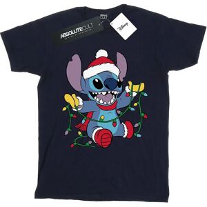 Disney Boys Lilo And Stitch Christmas Lights T-Shirt Navy Blue - T-Shirt Disney Boys Lilo And Stitch Christmas Lights T-Shirt Navy Blue - T-Shirt