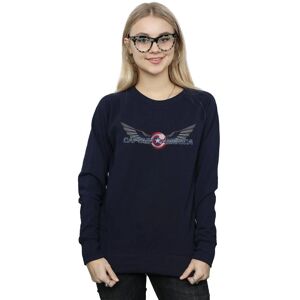 Absolute Cult Marvel Damen Falcon und Winter Soldier Captain America Logo Sweatshirt Navy Blau Small Absolute Cult Marvel Damen Falcon und Winter Soldier Captain America Logo Sweatshirt Navy Blau Small