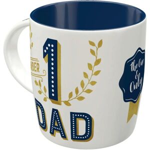 Littlecraftybugs Number 1 Dad Nostalgic Art Ceramic Mug - Mug Littlecraftybugs Number 1 Dad Nostalgic Art Ceramic Mug - Mug