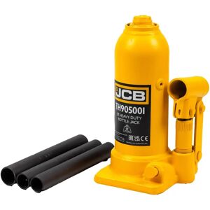 JCB 5 Tonne Heavy-Duty Hydraulic Bottle Jack - 474mm Max Lift JCB 5 Tonne Heavy-Duty Hydraulic Bottle Jack - 474mm Max Lift