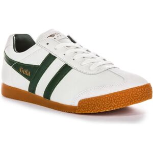 Gola Harrier Leather Trainers - White Black - Classic All Year Gola Harrier Leather Trainers - White Black - Classic All Year