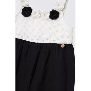 Angel & Rocket Kids' Crochet Linen Jumpsuit - Black/Multi - Children’s Size 9 Angel & Rocket Kids' Crochet Linen Jumpsuit - Black/Multi - Children’s Size 9