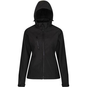 Regatta Womens Venturer Hooded Soft Shell Jacket - Black - Size 20 Regatta Womens Venturer Hooded Soft Shell Jacket - Black - Size 20