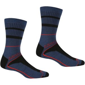 Regatta Mens Samaris 3 Season Socks - Dark Denim/Orange/Black - Pack of 2 Regatta Mens Samaris 3 Season Socks - Dark Denim/Orange/Black - Pack of 2
